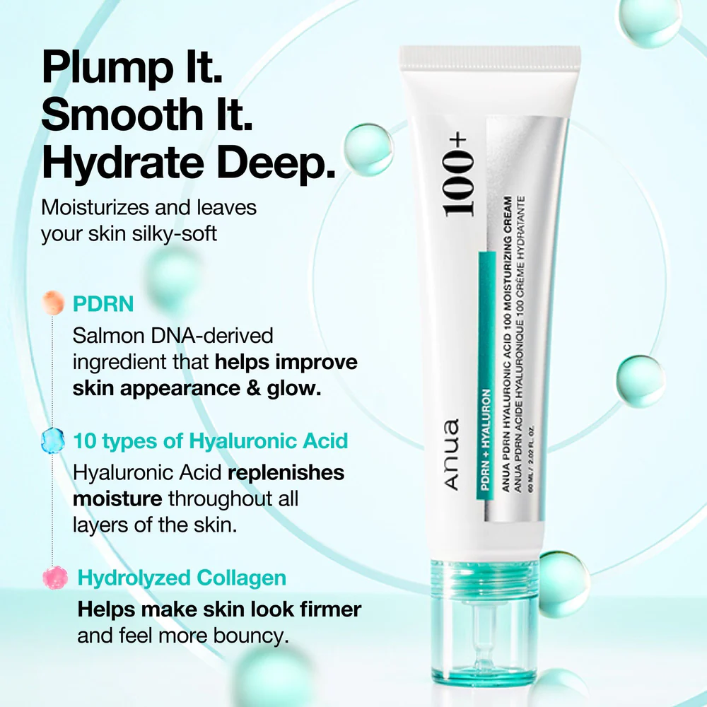 Anua - PDRN Hyaluronic Acid 100 Moisturizing Cream - Image 4
