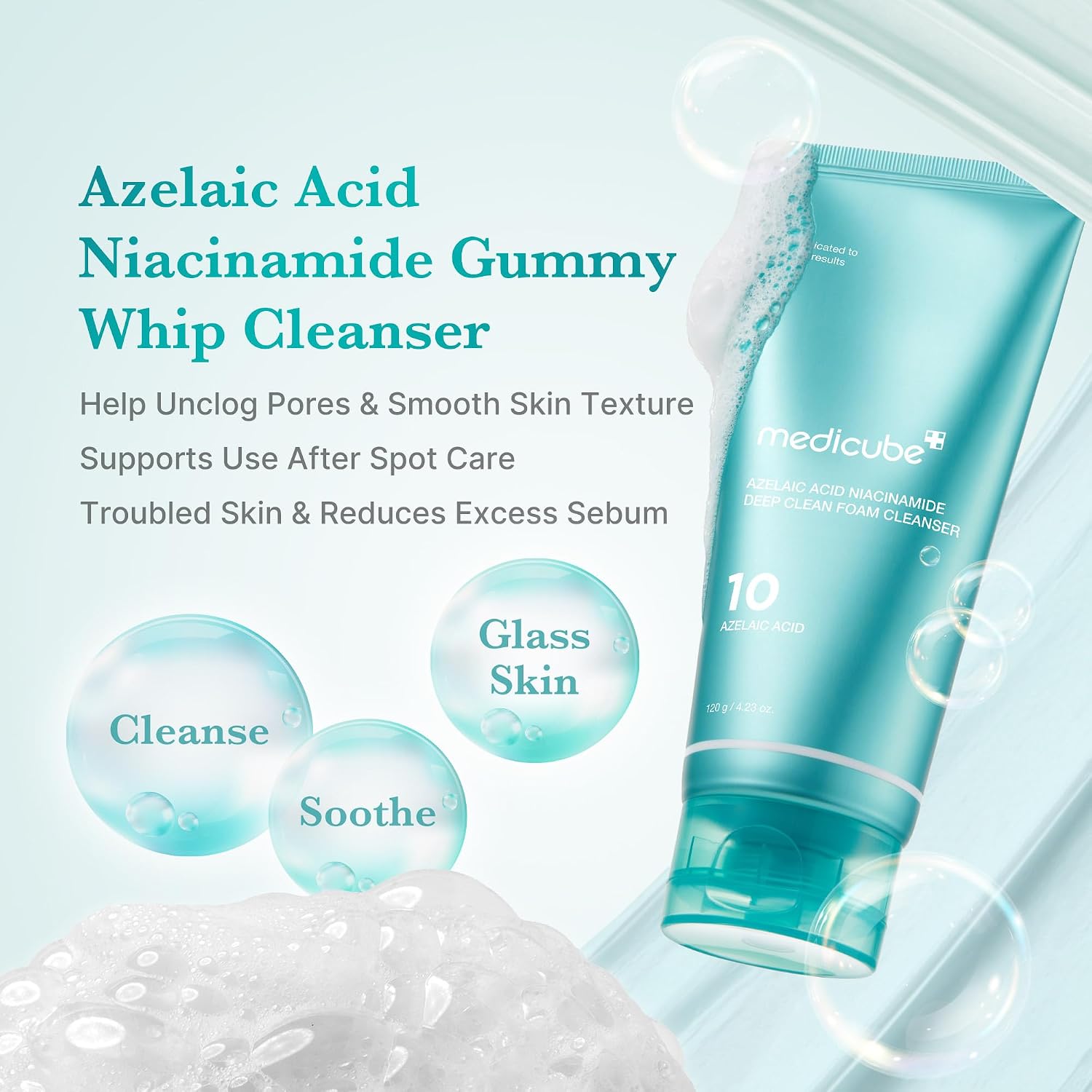 Medicube Azelaic Acid Niacinamide Deep Clean Foam Cleanser - Image 2