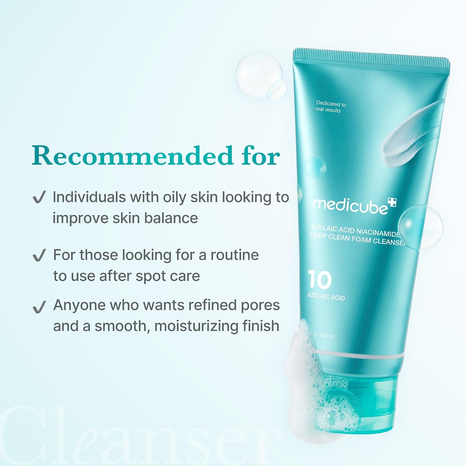 Medicube Azelaic Acid Niacinamide Deep Clean Foam Cleanser - Image 5