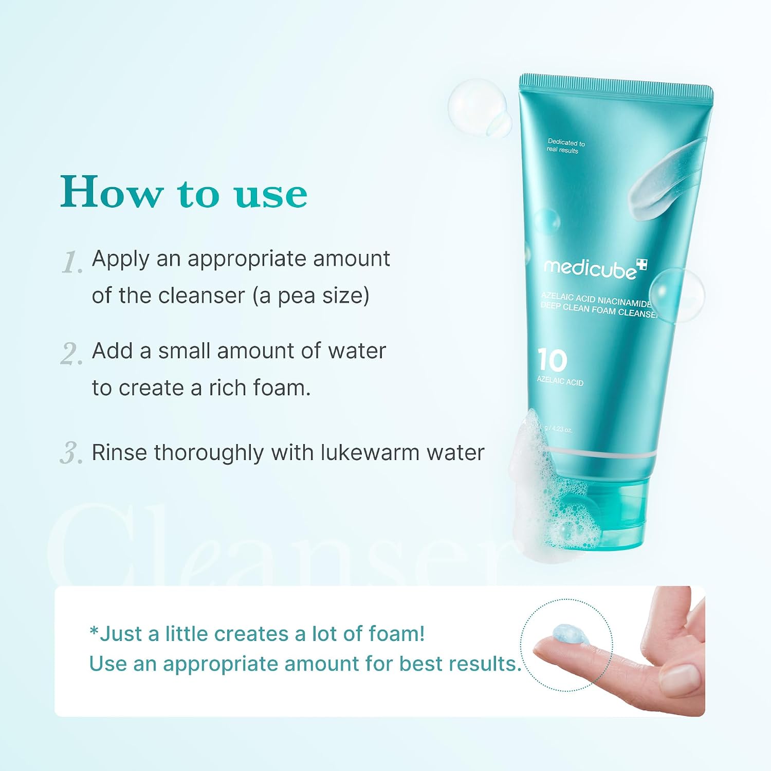 Medicube Azelaic Acid Niacinamide Deep Clean Foam Cleanser - Image 7