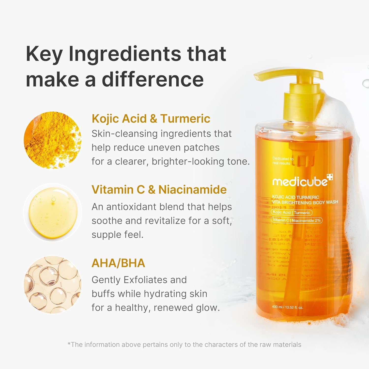 Medicube Kojic Acid Turmeric Brightening Body Wash - Image 3